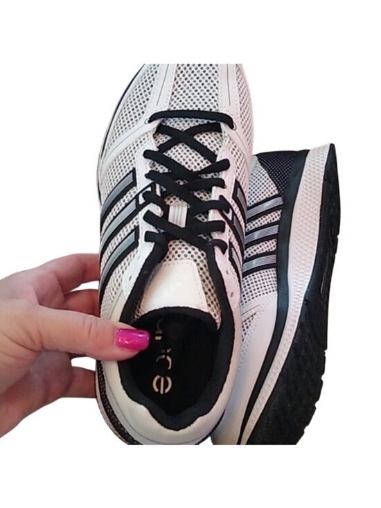 Adidas Performance Mana RC Bounce m running shoes, White/White/Black, 7.5 main image 6
